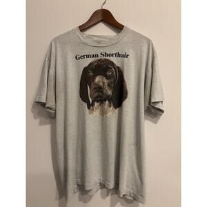 Early 90s Vintage Men’s Dog Graphic Tee Size XL Grey Single Stitch USA